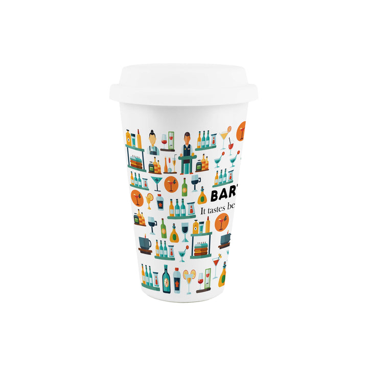 Purely Home Bartender Ceramic Travel Mug