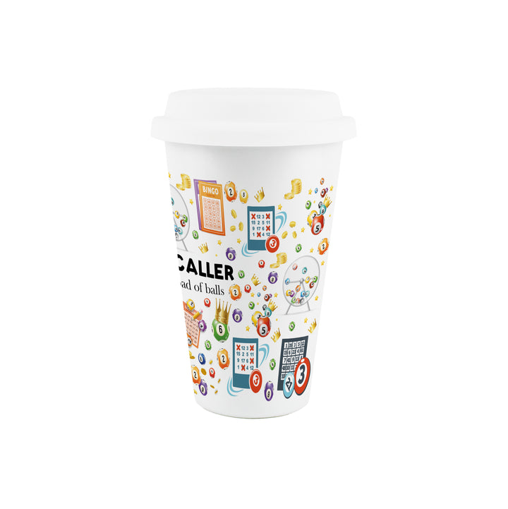 Purely Home Bingo Caller Ceramic Travel Mug