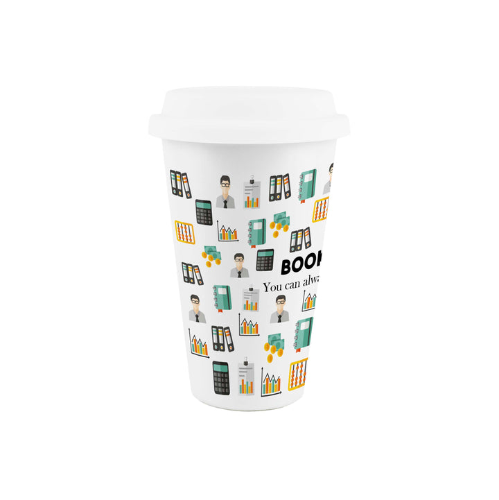 Purely Home Bookkeeper Ceramic Travel Mug