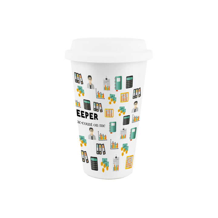 Purely Home Bookkeeper Ceramic Travel Mug