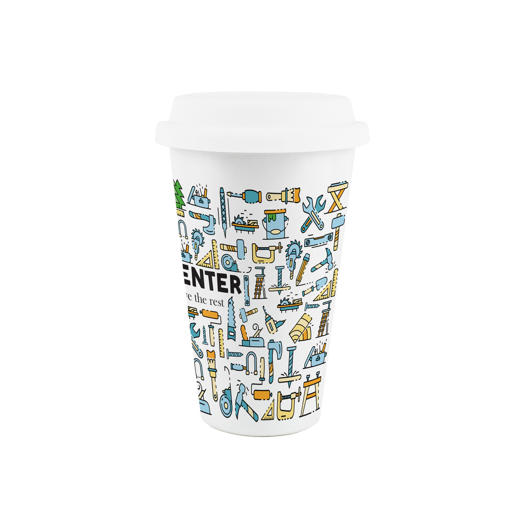 Purely Home Carpenter Ceramic Travel Mug