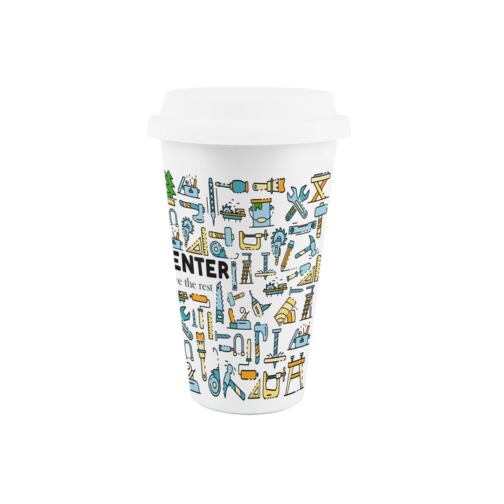 Purely Home Carpenter Ceramic Travel Mug