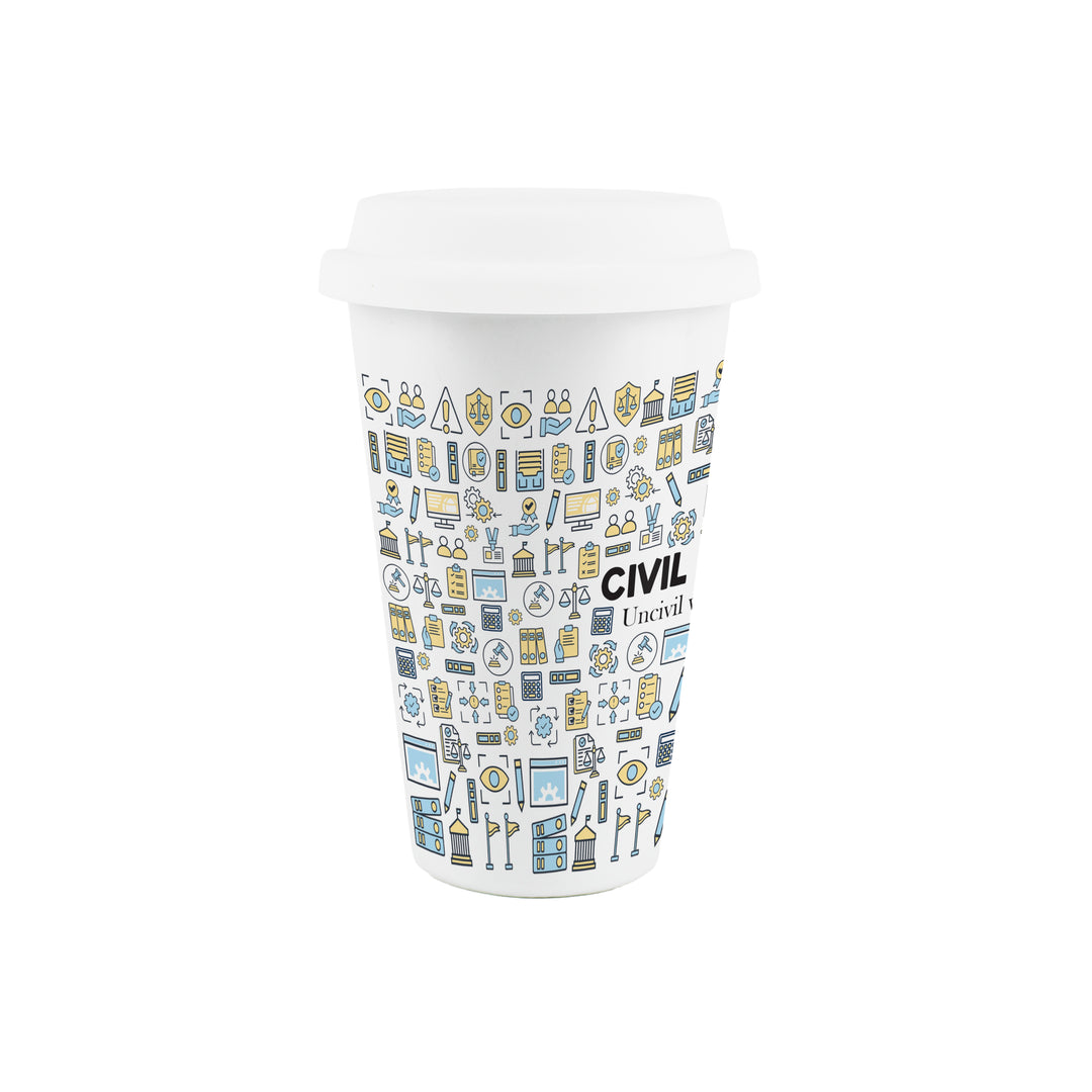 Purely Home Civil Servant Ceramic Travel Mug