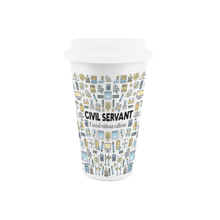 Purely Home Civil Servant Ceramic Travel Mug