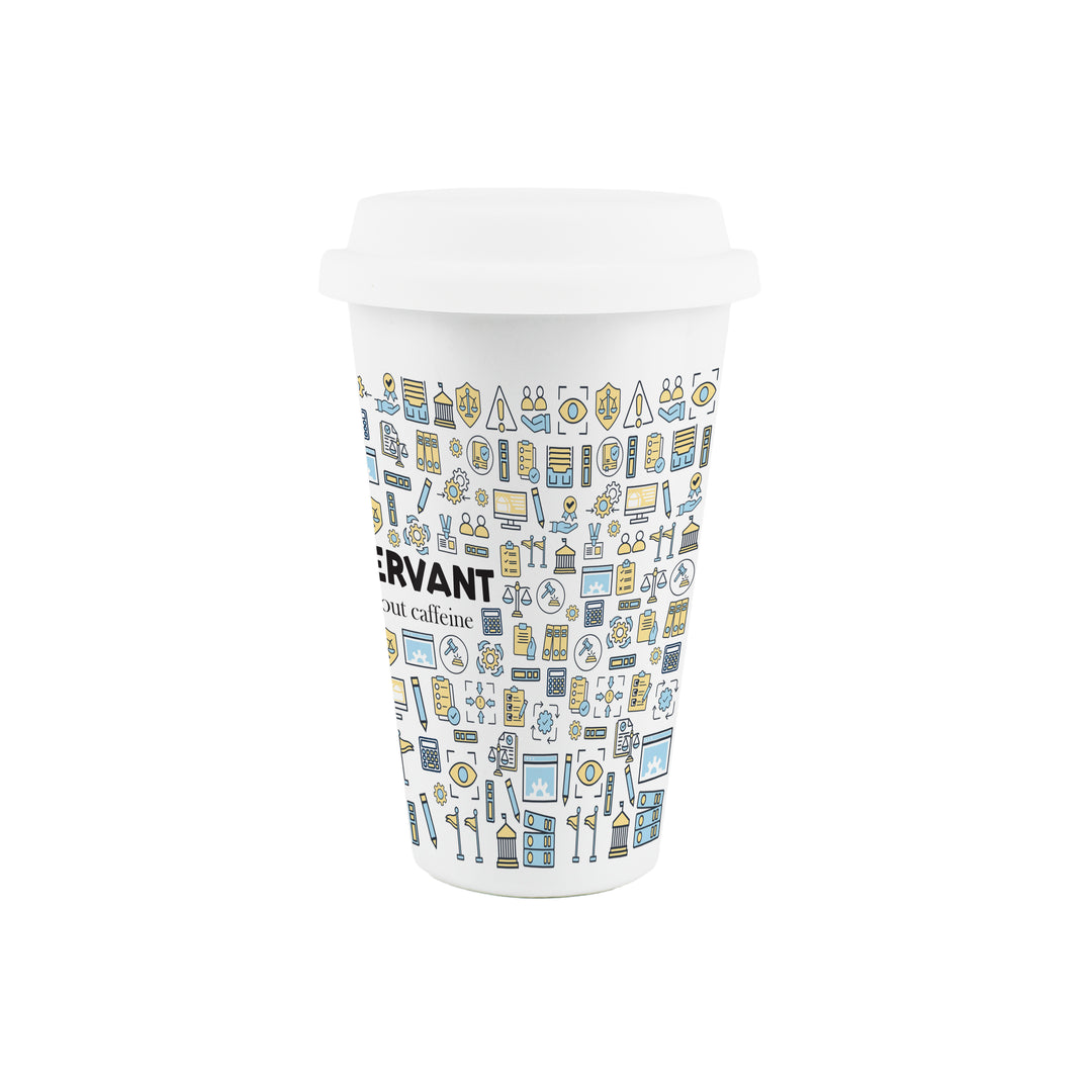Purely Home Civil Servant Ceramic Travel Mug