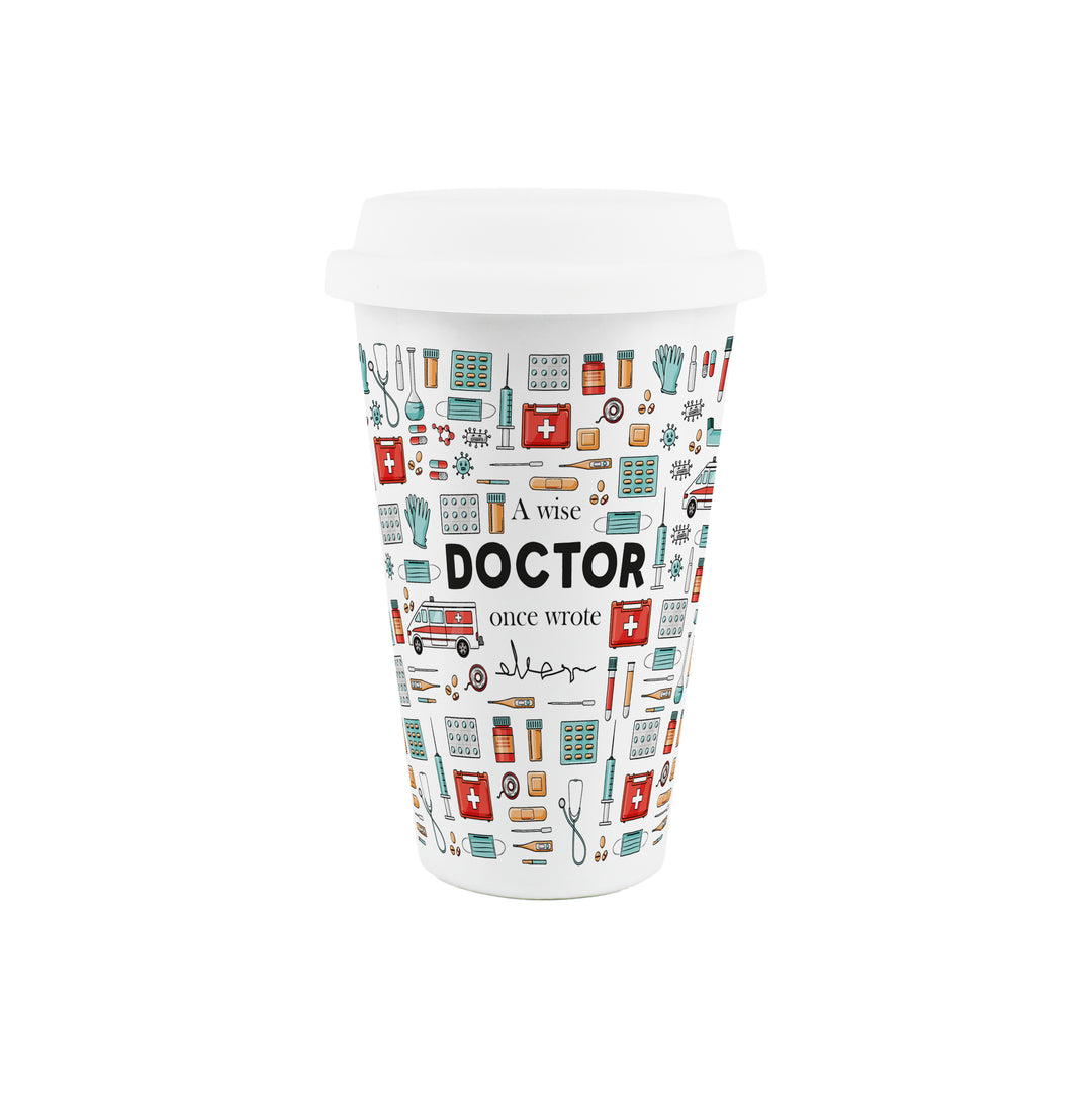 Purely Home Doctor Ceramic Travel Mug