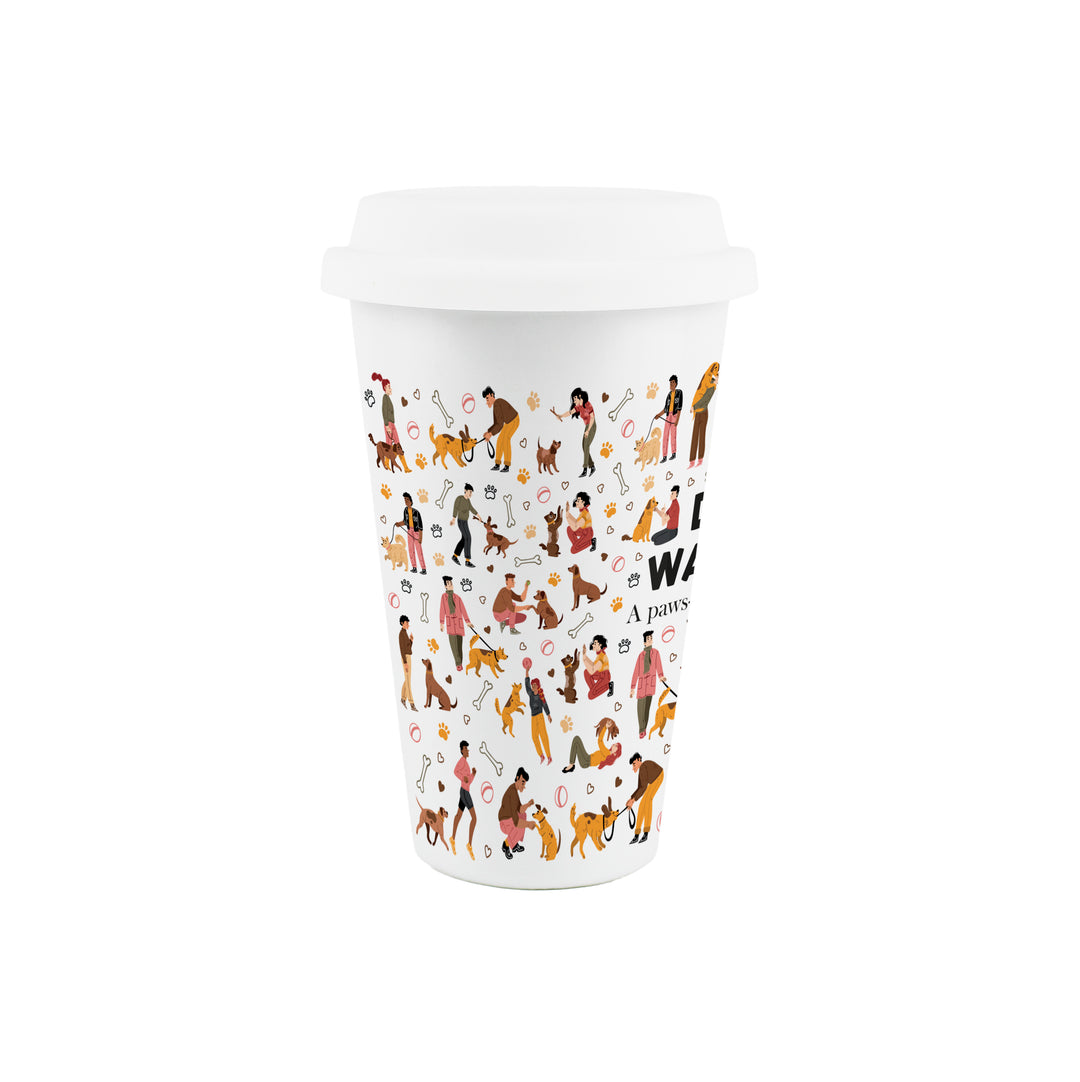 Purely Home Dog Walker Ceramic Travel Mug