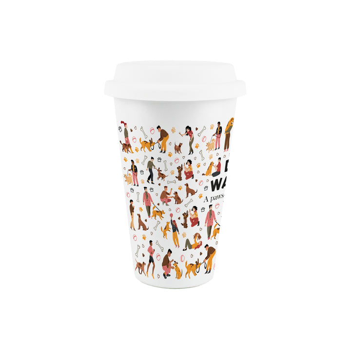 Purely Home Dog Walker Ceramic Travel Mug