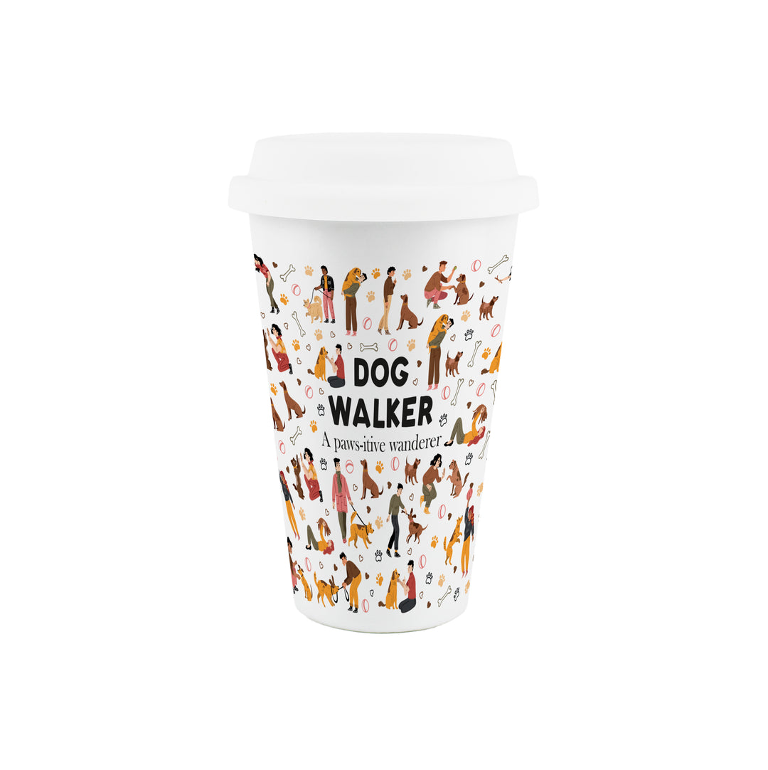 Purely Home Dog Walker Ceramic Travel Mug