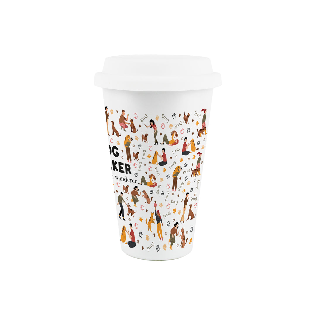 Purely Home Dog Walker Ceramic Travel Mug