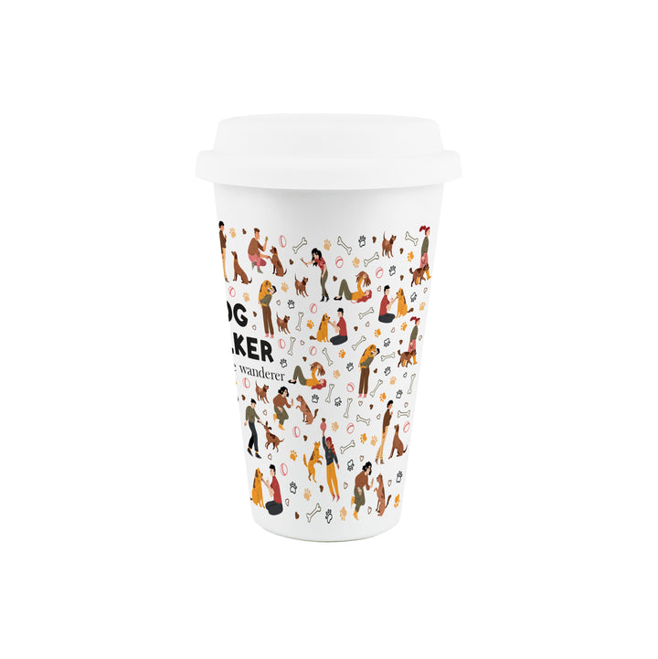 Purely Home Dog Walker Ceramic Travel Mug