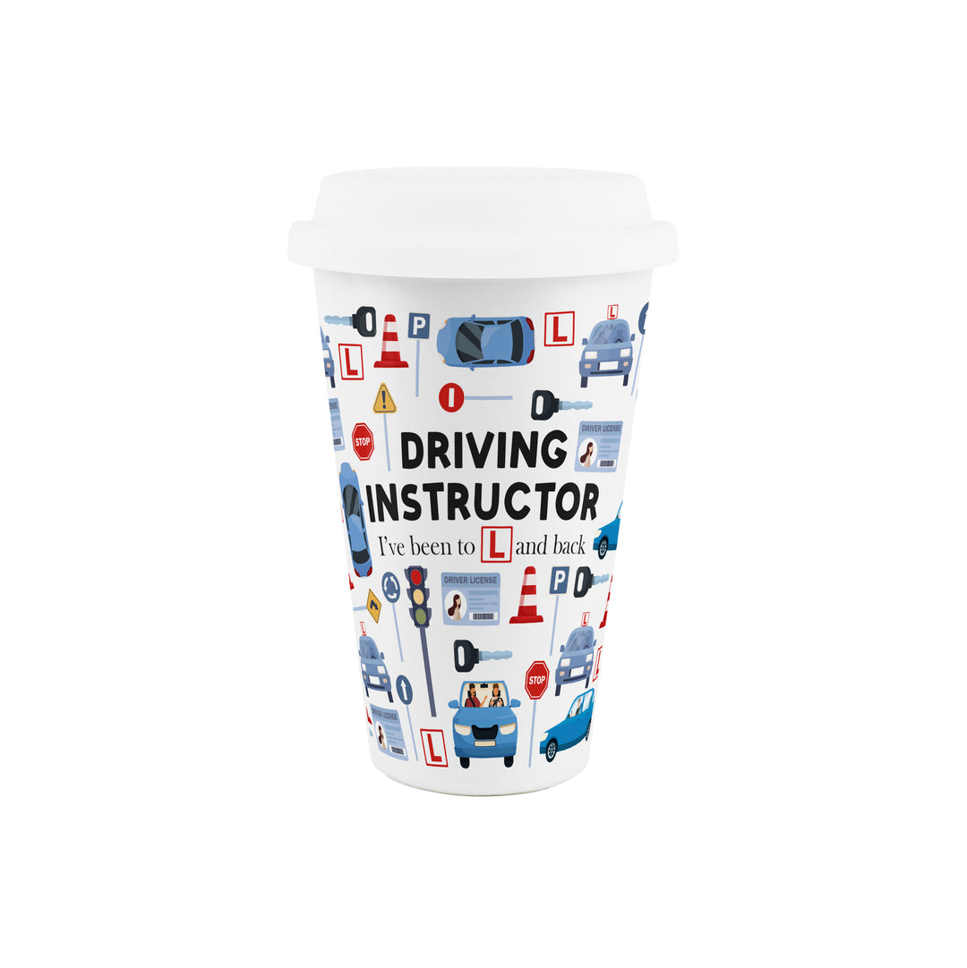 Purely Home Driving Instructor Ceramic Travel Mug