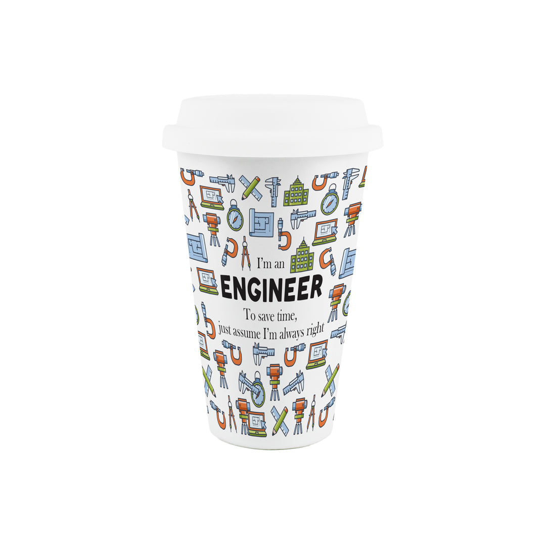 Purely Home Engineer Ceramic Travel Mug