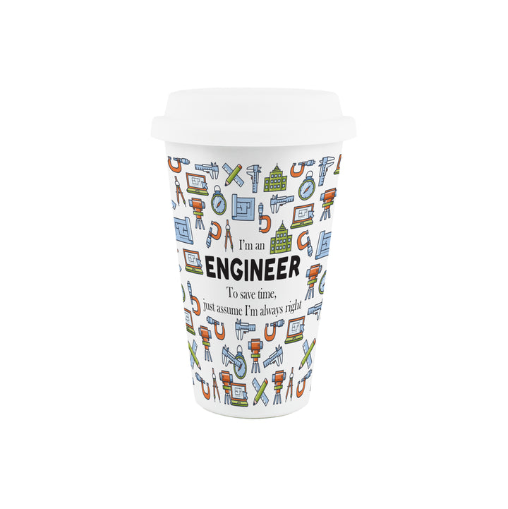 Purely Home Engineer Ceramic Travel Mug