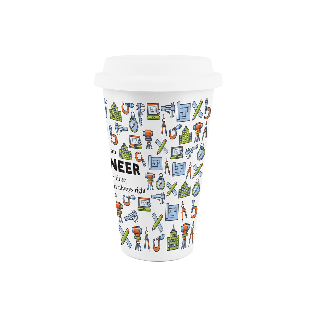 Purely Home Engineer Ceramic Travel Mug