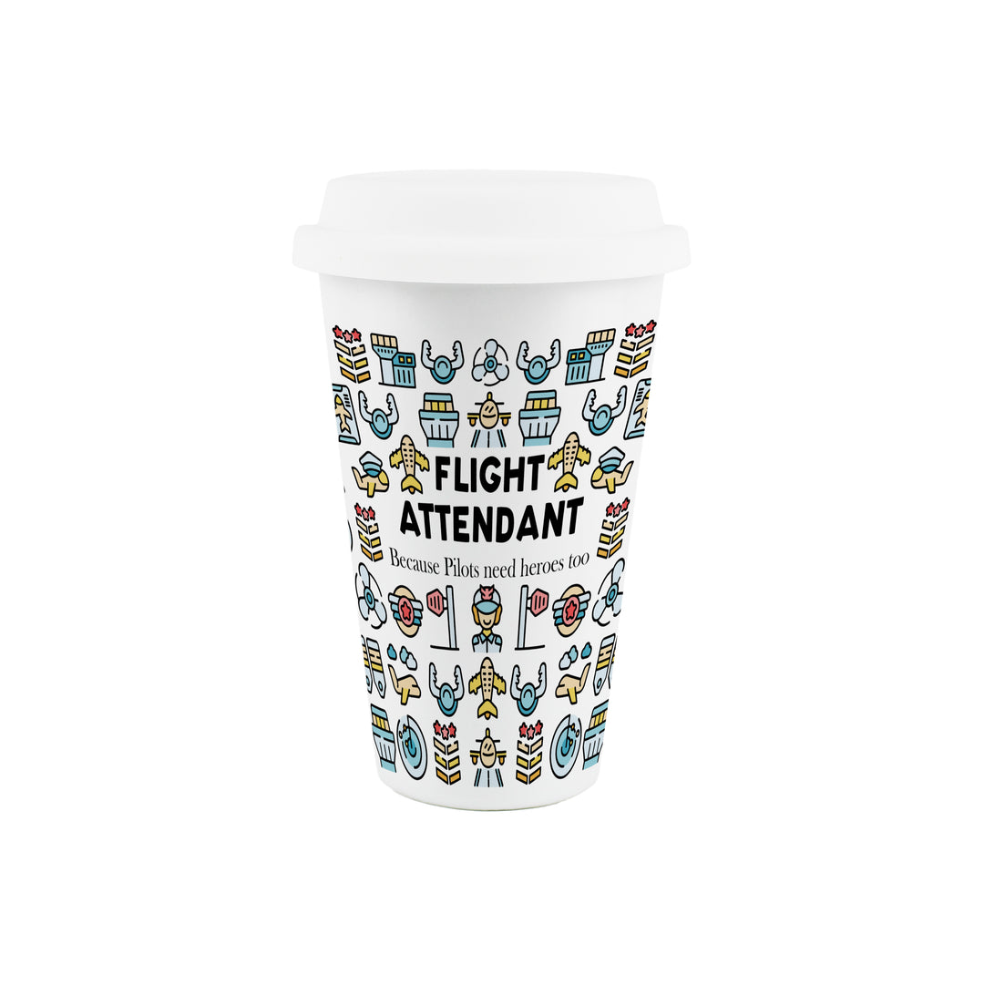Purely Home Flight Attendant Ceramic Travel Mug