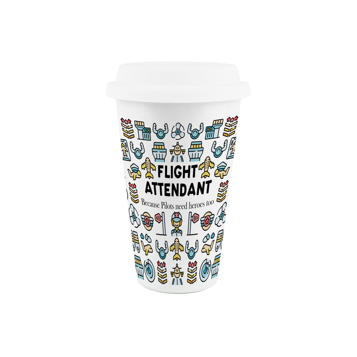 Purely Home Flight Attendant Ceramic Travel Mug
