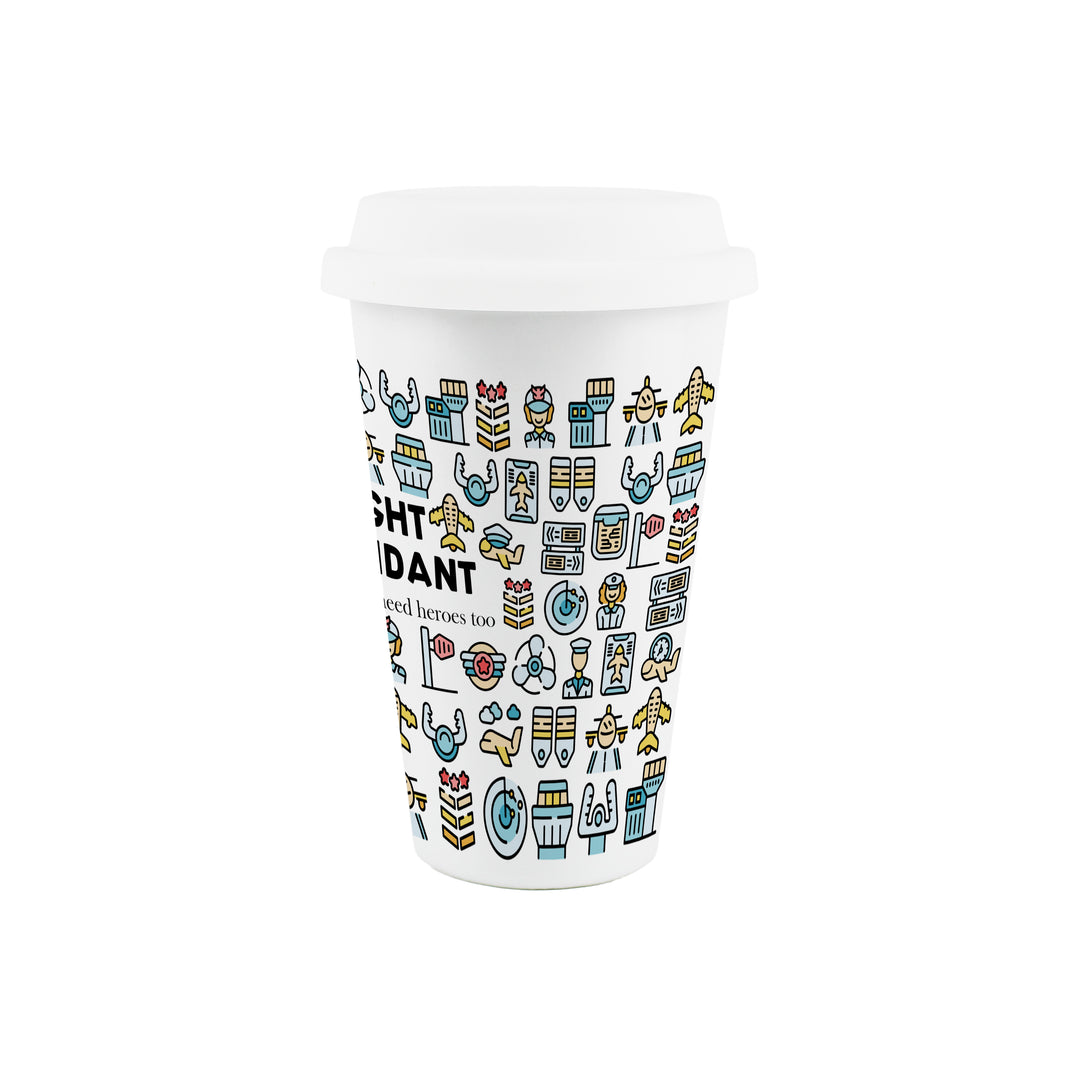 Purely Home Flight Attendant Ceramic Travel Mug