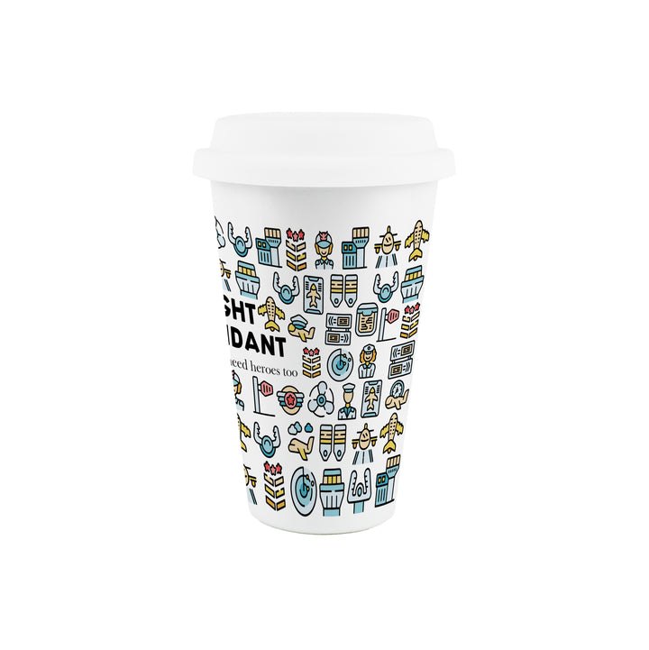 Purely Home Flight Attendant Ceramic Travel Mug