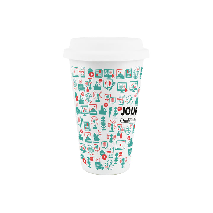 Purely Home Journalist Ceramic Travel Mug