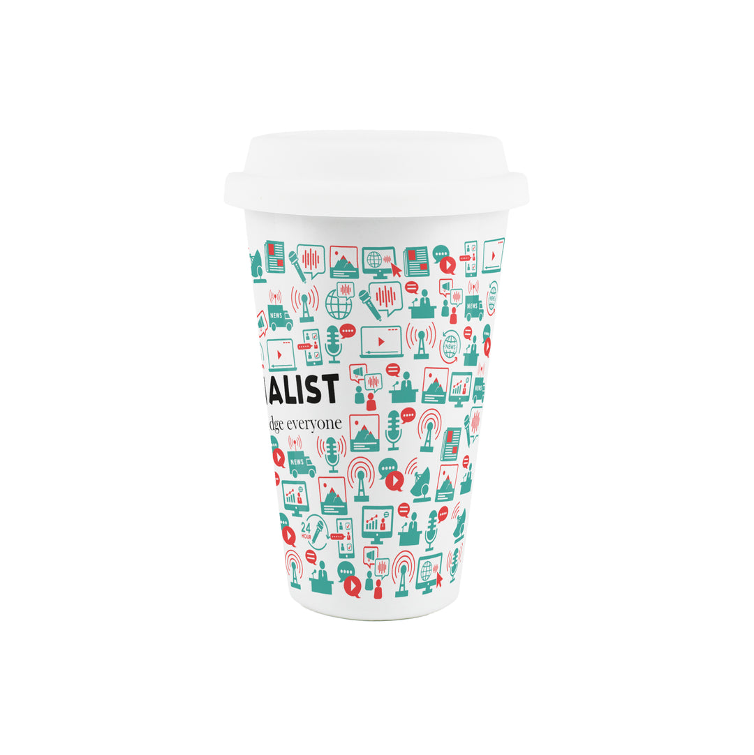 Purely Home Journalist Ceramic Travel Mug