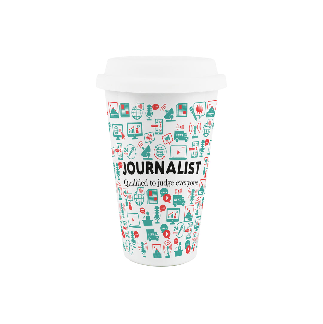 Purely Home Journalist Ceramic Travel Mug
