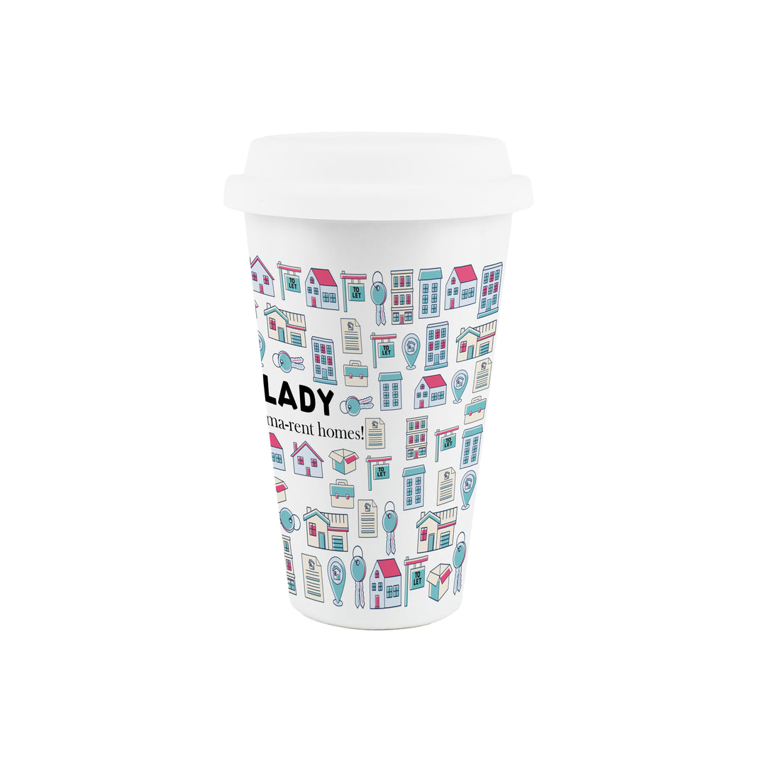 Purely Home Landlady Ceramic Travel Mug