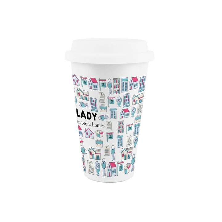 Purely Home Landlady Ceramic Travel Mug