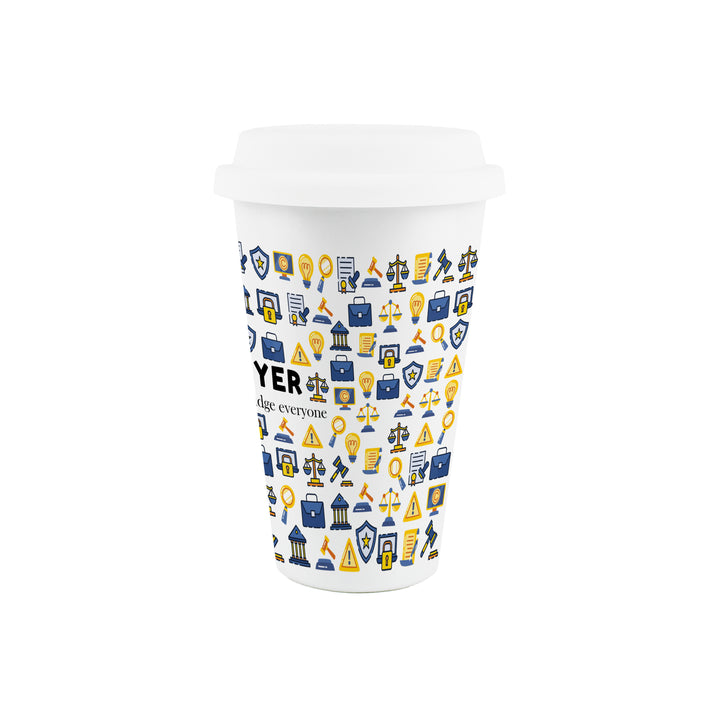 Purely Home Lawyer Ceramic Travel Mug