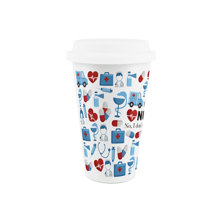 Purely Home Nurse Ceramic Travel Mug