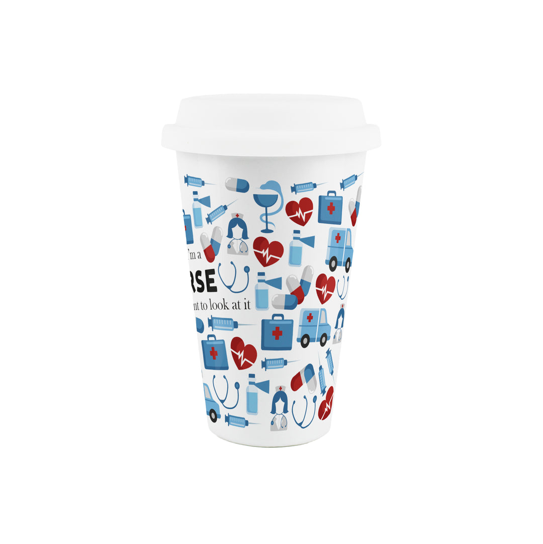 Purely Home Nurse Ceramic Travel Mug