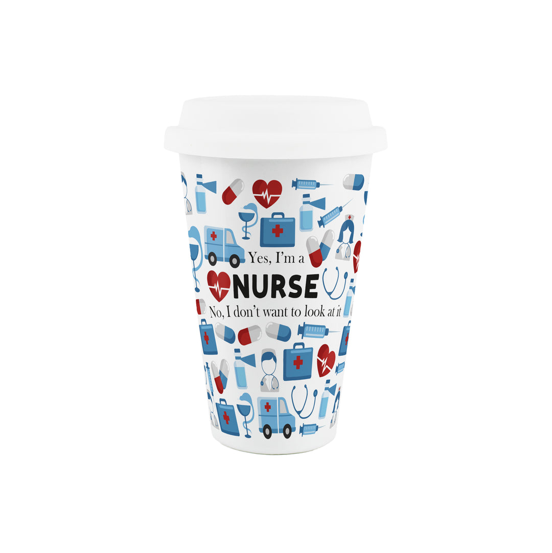 Purely Home Nurse Ceramic Travel Mug