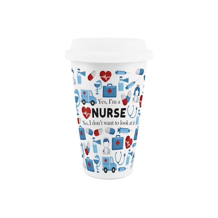 Purely Home Nurse Ceramic Travel Mug