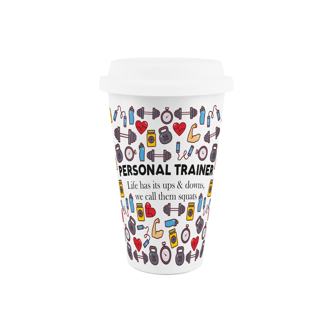 Purely Home Personal Trainer Ceramic Travel Mug