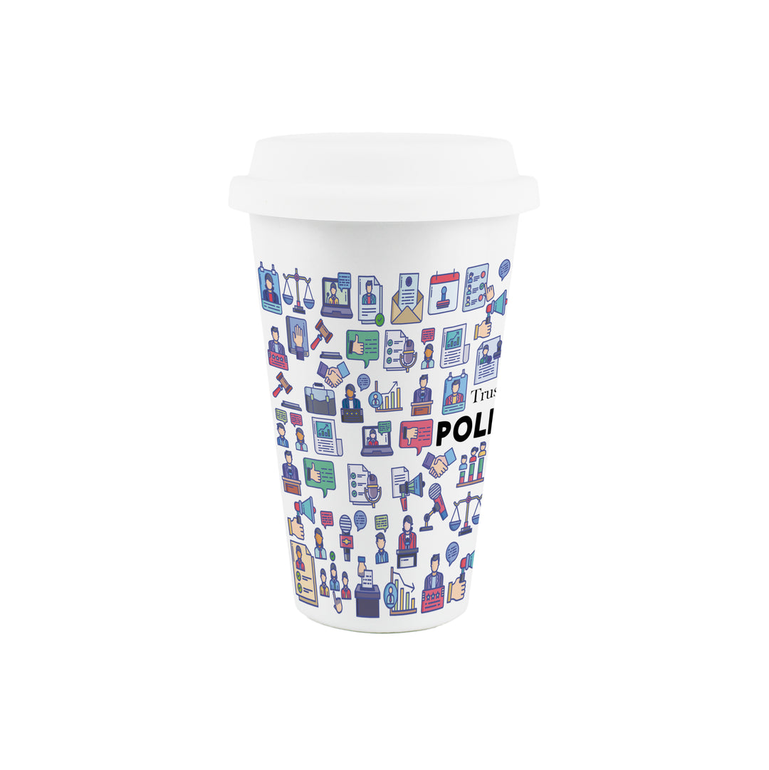 Purely Home Politician Ceramic Travel Mug