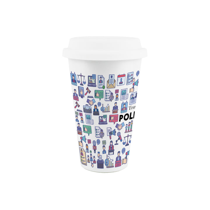 Purely Home Politician Ceramic Travel Mug