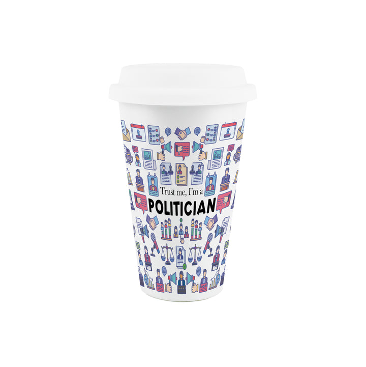 Purely Home Politician Ceramic Travel Mug