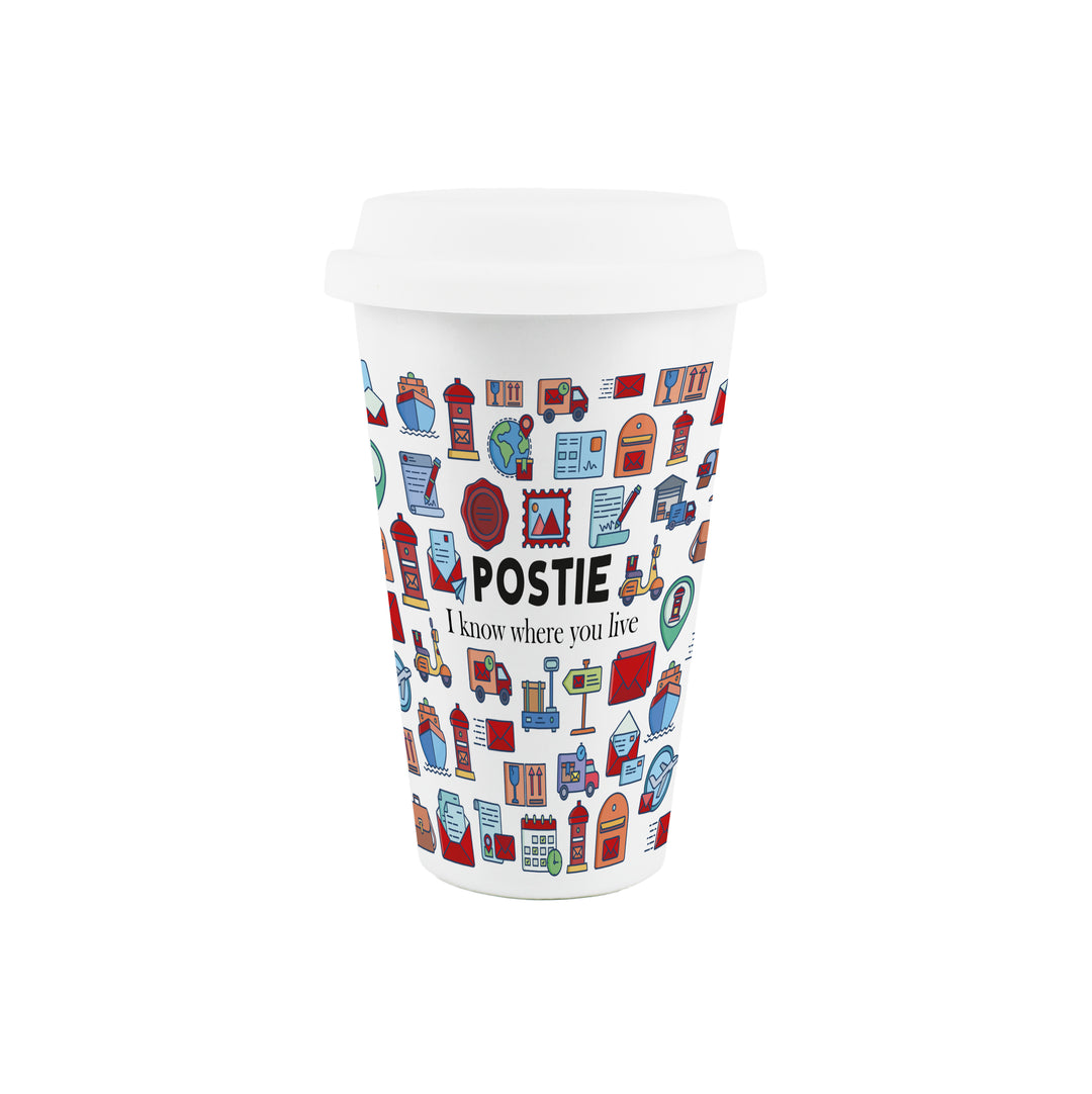 Purely Home Postie Ceramic Travel Mug