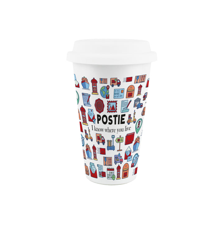 Purely Home Postie Ceramic Travel Mug