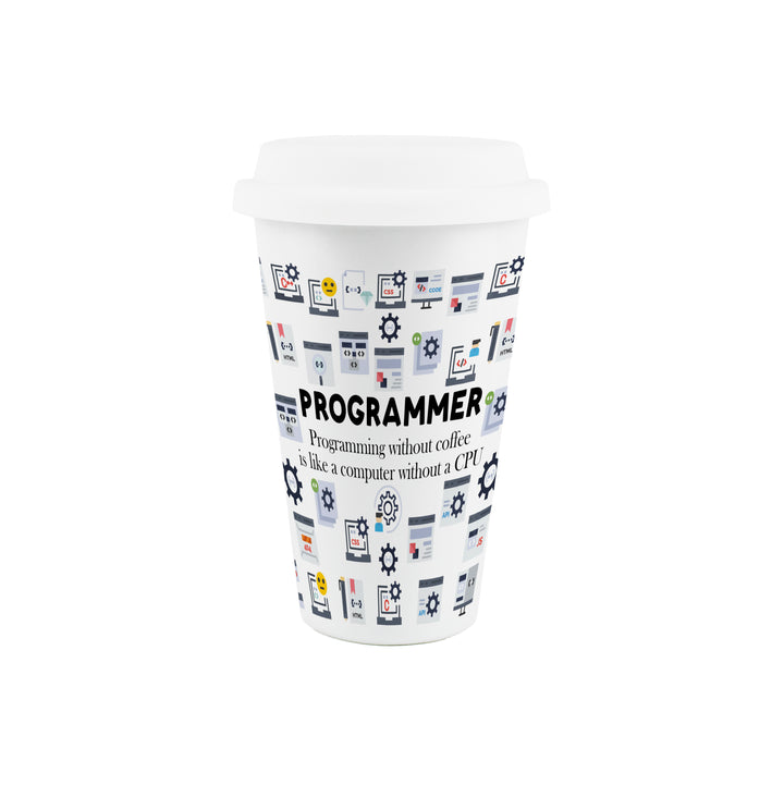 Purely Home Programmer Ceramic Travel Mug