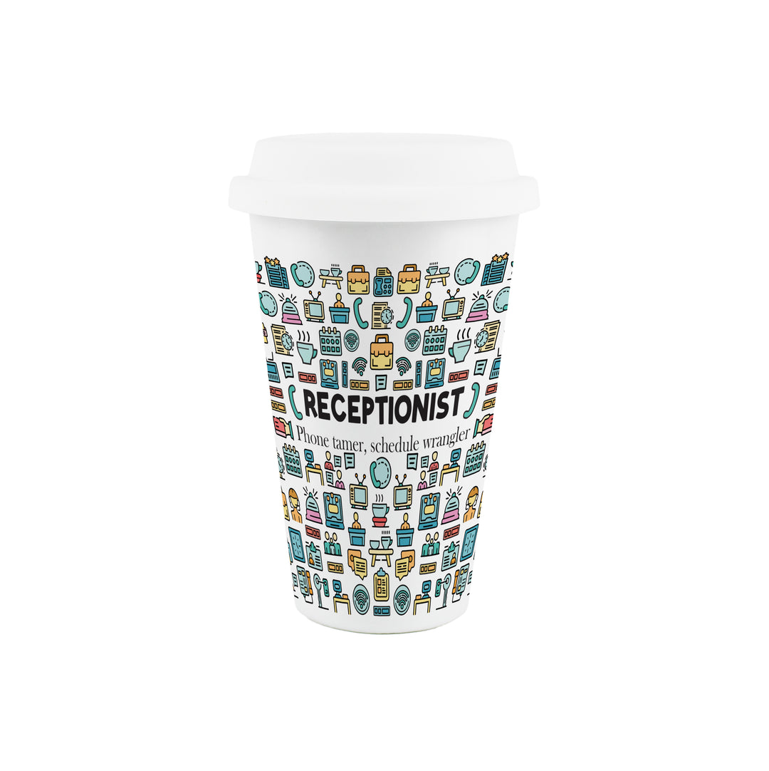 Purely Home Receptionist Ceramic Travel Mug