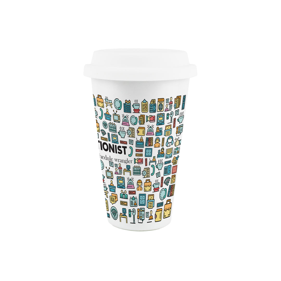 Purely Home Receptionist Ceramic Travel Mug