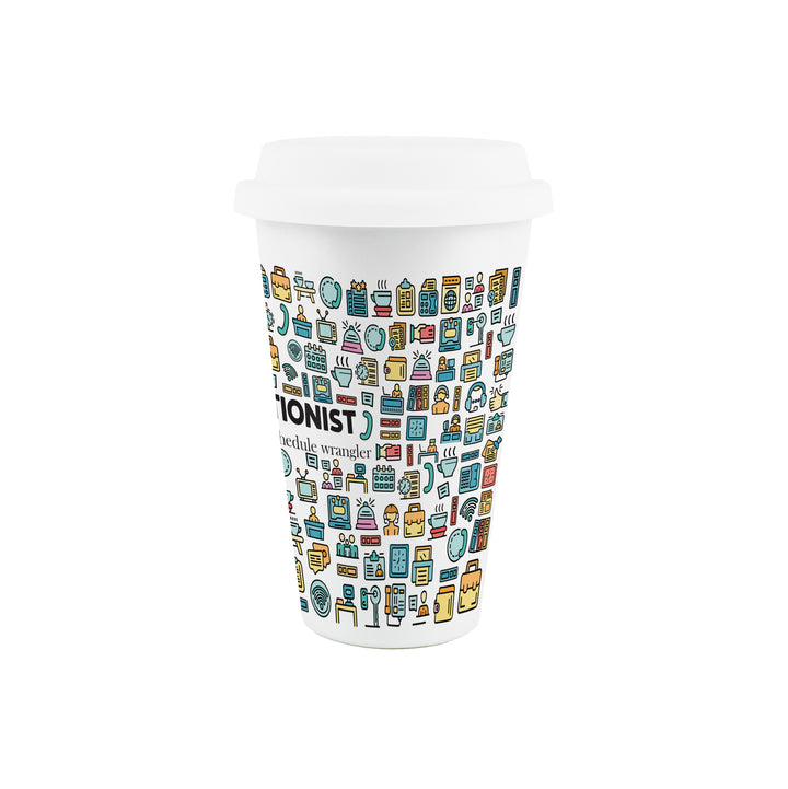 Purely Home Receptionist Ceramic Travel Mug