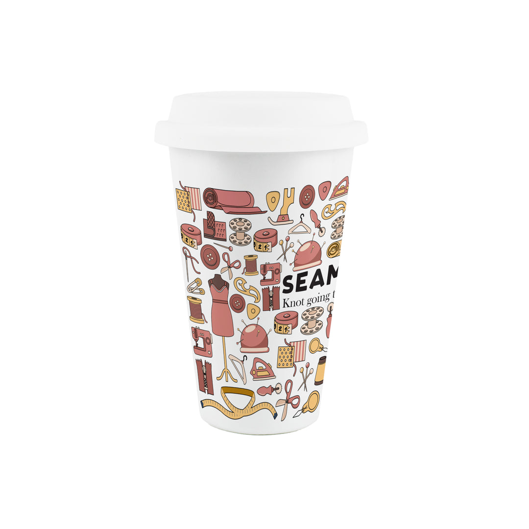 Purely Home Seamstress Ceramic Travel Mug