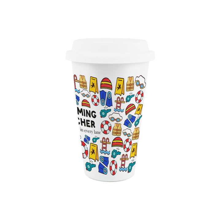 Purely Home Swimming Teacher Ceramic Travel Mug