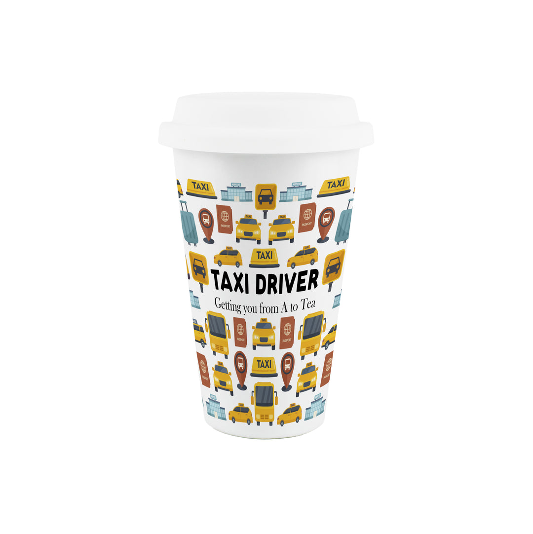 Purely Home Taxi Driver Ceramic Travel Mug
