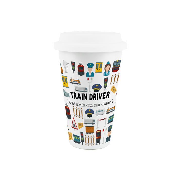 Purely Home Train Driver Ceramic Travel Mug