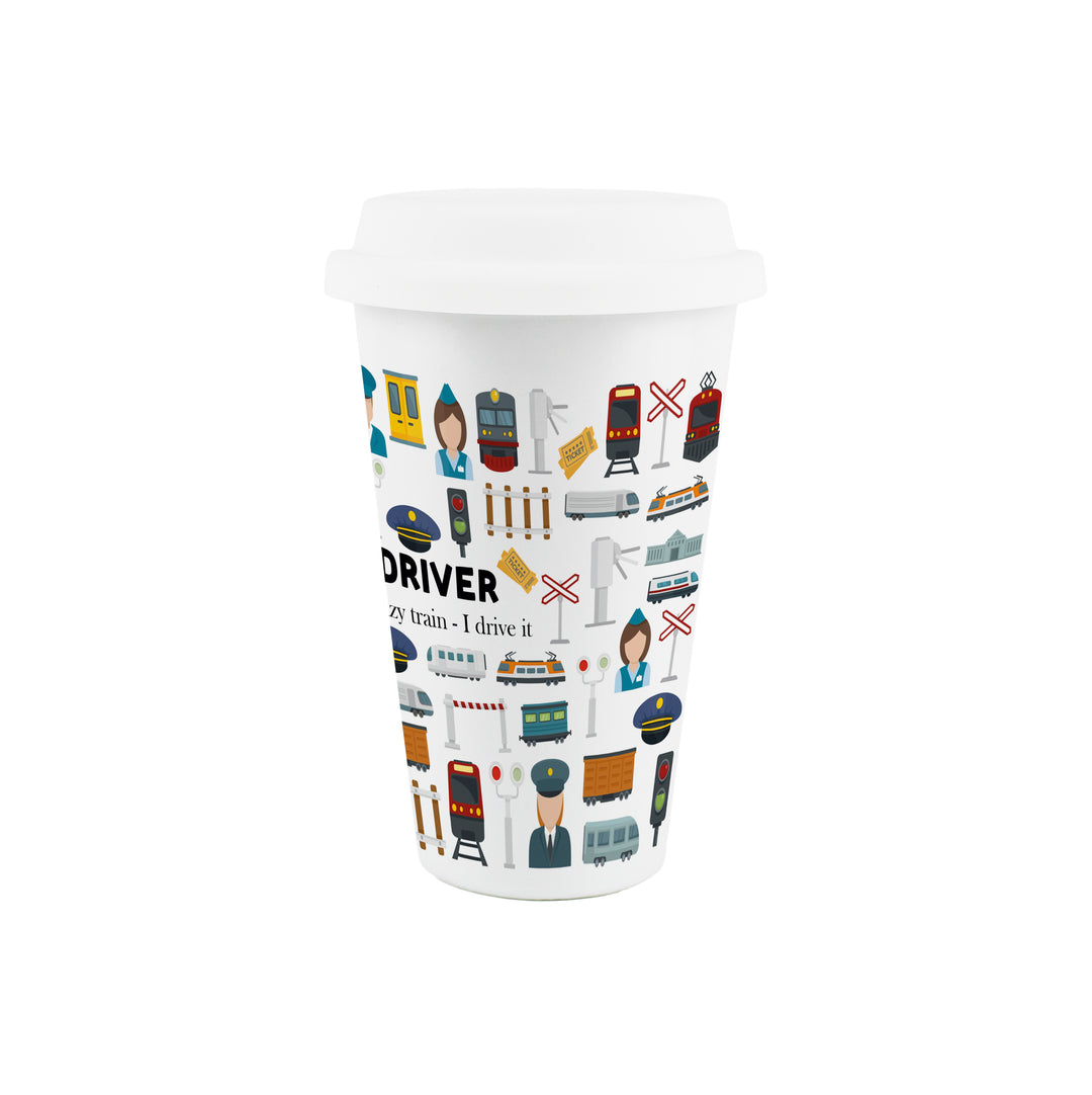 Purely Home Train Driver Ceramic Travel Mug