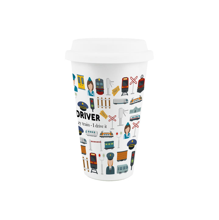 Purely Home Train Driver Ceramic Travel Mug