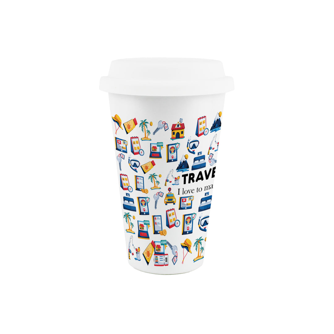 Purely Home Travel Agent Ceramic Travel Mug